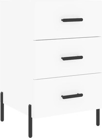 vidaXL Noptieră, alb, 40x40x66 cm, lemn compozit