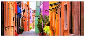 Tablou cu străduță colorata italiană (120x50 cm)