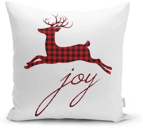 Set 4 fețe de pernă și un napron de masă cu model de Crăciun Minimalist Cushion Covers Christmas Tartan