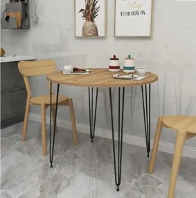 Masa bucatarie rotund texturata, Homs 70x70x75 cm, A0047