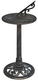 vidaXL Cadran solar, bronz, 35,5 x 82 cm, plastic