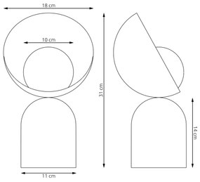 Lampă de masă BOTO 1xG9/8W/230V albă