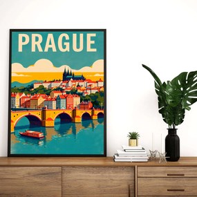 Pictură decorativă înrămată în MDF, Wallity, Culoare: Multicolor