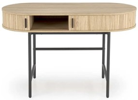 Birou Sebby, lemn natural / negru