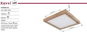 Plafoniera LED cu efect de lemn XAVVI