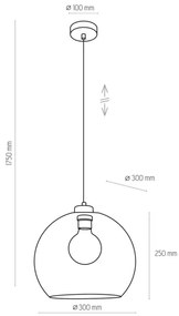 Lustră pe cablu CUBUS 1xE27/60W/230V albastră