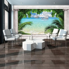 Fototapet - Corabie pe ocean (254x184 cm)