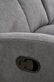 Canapea recliner Oslo 3S stofa gri inchis H100 cm
