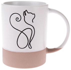 Cană din ceramică Cat line, 420 ml