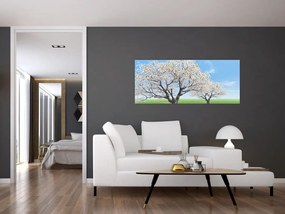 Tablou cu copaci (120x50 cm)