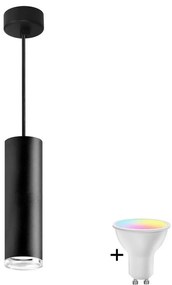 Lampă suspendată pe cablu pentru baie TURYN, LED RGBW reglabilă, 1xGU10/6,5W/230V, IP44, neagră