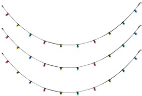 Ghirlandă luminoasă conectabilă neagră cu priză 14m, inclusiv 30 de becuri E27 IP64 - Lubber