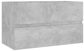 Dulap cu chiuveta incorporata, gri beton, PAL Gri beton, 80 x 38.5 x 45 cm