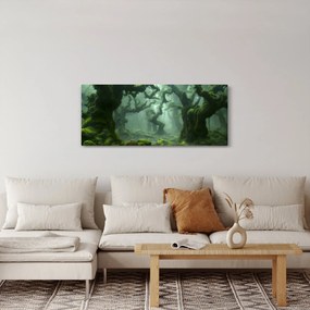 Tablou - O pădure acoperită de mușchi (120x50 cm)