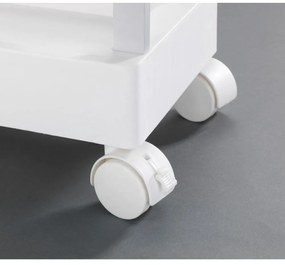 Etajeră pe roți albă din plastic 45x80 cm Mino – Wenko