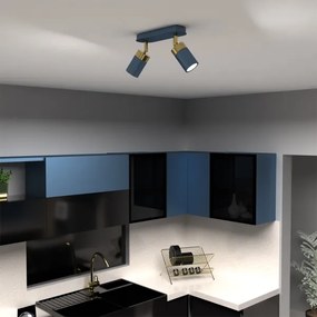 Spot JOKER 2x GU10/25W/230V, albastru/auriu