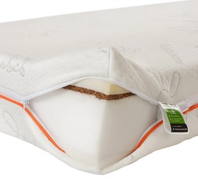 Saltea copii Ortopedica din spuma cu cocos, husa premium detasabila Tencell