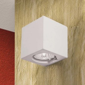 Aplica LED de perete design ambiental Cube alba