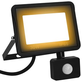 vidaXL Proiector LED cu senzor, 30 W, alb cald