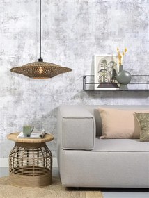 Lustra suspendata din bambus Bali orizontal M, 60cm