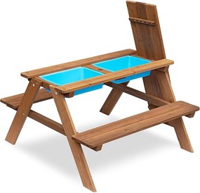 Banca de gradina pentru copii cu masa de joaca PLAYLAND 88x88x51 cm