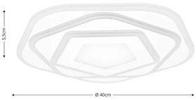 Brilagi - Lampă LED dimabilă de tavan MODERN, 64W, 230V, 3000-6000K + telecomandă
