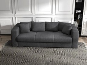 Canapea extensibilă dumonde cu ladă de depozitare si sezut confortabil din spuma high-density, Gloria Enjoy grafit 240x100 cm