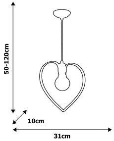 Pendul AMORE Milagro Modern, E27, Alb, MLP9950, Polonia