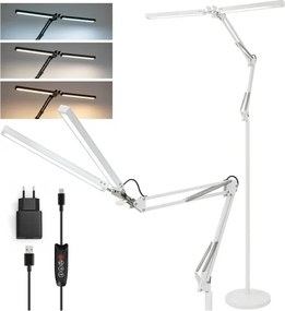 Brilagi - Lampă de podea flexibilă VARIO LED reglabilă, 14W/230V, 157 cm, albă