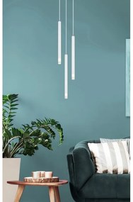 Lustra cu 3 Pendule metal alb RYAN pentru dormitor