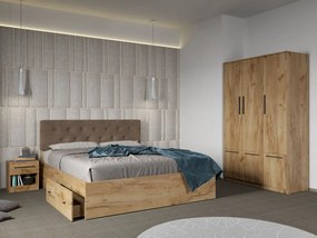 Set mobila dormitor 4 piese Stejar Levi C02
