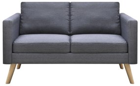 272194 vidaXL Set canapele cu 2 locuri și 3 locuri, textil, gri închis