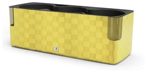 Ghiveci cu sistem de auto-udare Flower Lover Cobble Trio, 40 x 14 cm, verde fistic