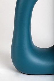 Lampa de masa ceramica si abajur albastru Sylira