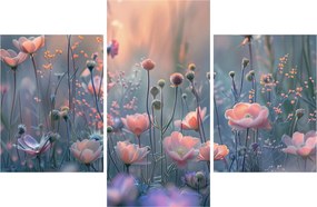 Tablou - Flori în culori pastelate (90x60 cm)