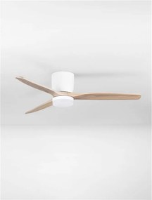 Lustra LED cu Ventilator si telecomanda ALOA alb/natural wood
