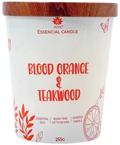 Lumânare Arome din sticlă cu capac metalic 255gBlood orange& Teakwood