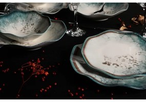 Set de masă din porțelan, 24 piese, albastru