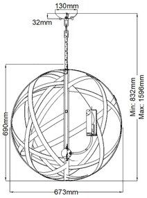 Lustră de exterior CARSON 5xE14/40W/230V IP44 Hinkley