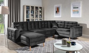 Colțar lemn masiv Formă U Extensibil Haga 320x202cm Personalizabil - Monolith 97