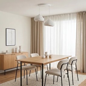 Brilagi - Lampă suspendată pe cablu WABI SABI, 2xE27/40W/230V, Ø 45 cm, alb
