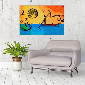 Tablou cu pictură străveche (90x60 cm)