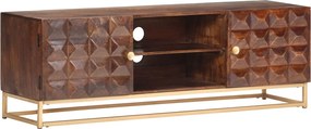 vidaXL Comodă TV, 124 x 29 x 45 cm, lemn masiv de mango