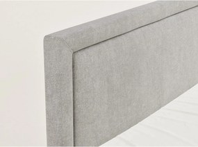 Pat boxspring grej cu spațiu de depozitare 180x200 cm Fresco – Maison de Rêve