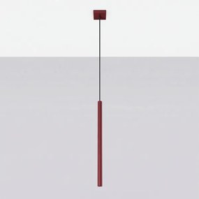 Sollux SL.2121 - Pendul pe cablu PASTELO 1xG9/8W/230V roșu