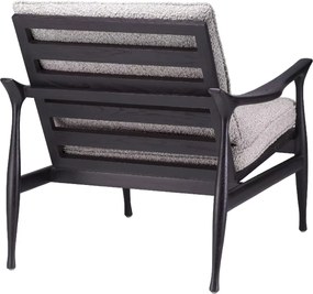 Fotoliu elegant design LUX Manzo negru / bouclé grey