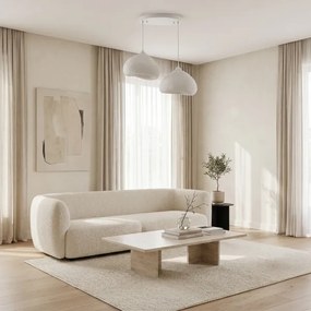 Brilagi - Lampă suspendată pe cablu WABI SABI, 2xE27/40W/230V, Ø 45 cm, alb