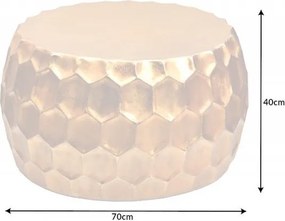 Masuta auxiliara design unicat Organic Orient 70cm, auriu