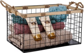 Coş metalic multifuncţional, negru, PANFIL
