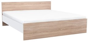 Pat dublu Miami fără cadru de pat 180x200 cm stejar sonoma-alb